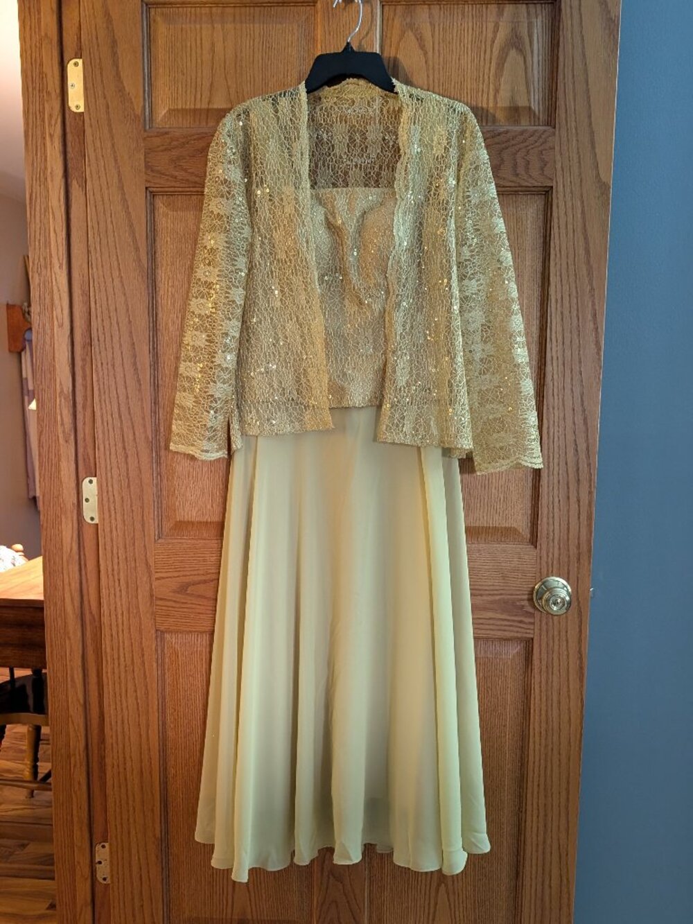 Two Piece Gold Dress